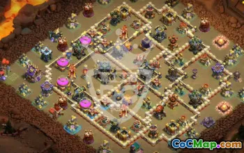 town hall 17, trophy/war base layout #45481