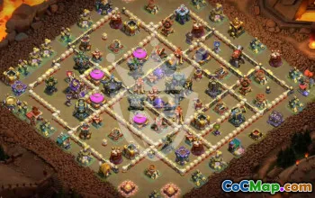 town hall 17, trophy/war base layout #45482