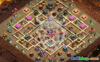 town hall 17, trophy/war base layout #45483
