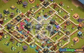 town hall 17, trophy/war base layout #45489