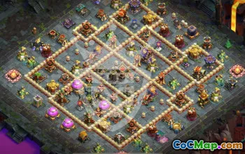 town hall 17, trophy/war base layout #45499