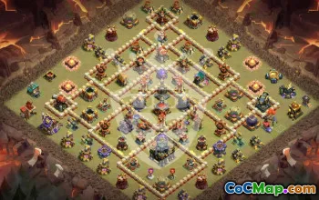 town hall 17, trophy/war base layout #45503