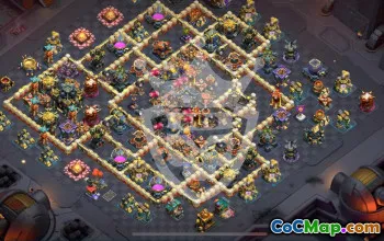 town hall 17, trophy/war base layout #45542