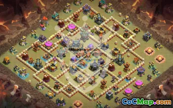 town hall 17, trophy/war base layout #45546