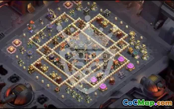town hall 17, trophy/war base layout #45573