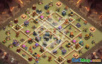 town hall 17, trophy/war base layout #45581