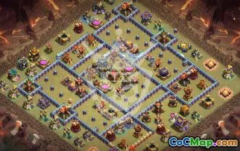 town hall 17, trophy/war base layout #45582