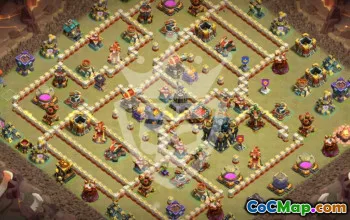 town hall 17, trophy/war base layout #45585