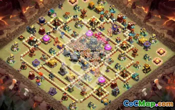 town hall 17, trophy/war base layout #45600