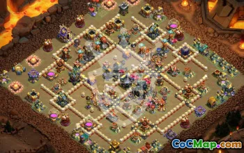 town hall 17, trophy/war base layout #45619