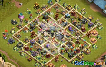 town hall 17, trophy/war base layout #45642