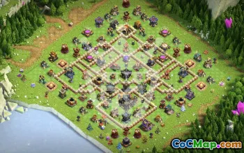 town hall 17, trophy/war base layout #45659