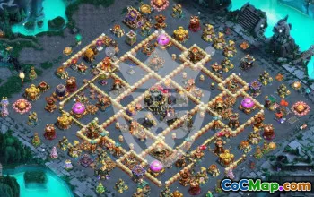 town hall 17, trophy/war base layout #45660