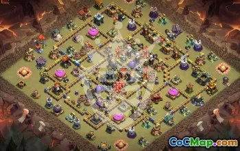 town hall 17, trophy/war base layout #45662
