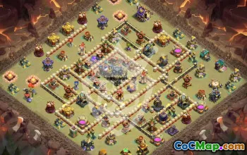 town hall 17, trophy/war base layout #45685