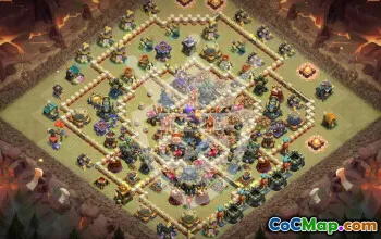 town hall 17, trophy/war base layout #45688