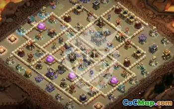 town hall 17, trophy/war base layout #45689