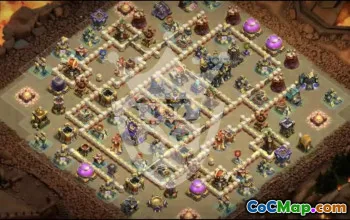 town hall 17, trophy/war base layout #45690