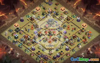 town hall 17, trophy/war base layout #45703