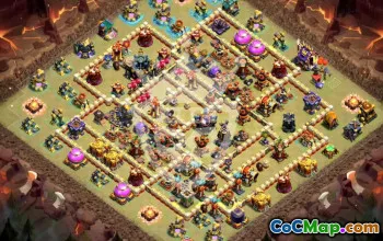 town hall 17, trophy/war base layout #45716