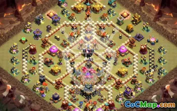 town hall 17, trophy/war base layout #45721