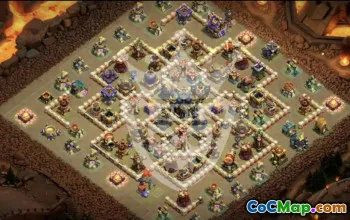 town hall 17, trophy/war base layout #45724
