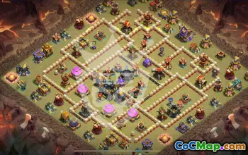 town hall 17, trophy/war base layout #45737