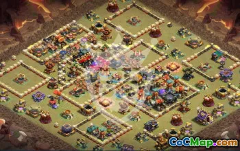 town hall 17, trophy/war base layout #45764