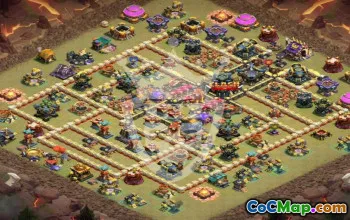 town hall 17, trophy/war base layout #45767