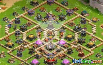 town hall 17, trophy/war base layout #45769