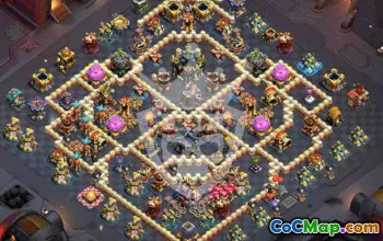 town hall 17, trophy/war base layout #45778
