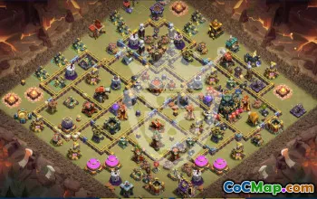 town hall 17, trophy/war base layout #45840