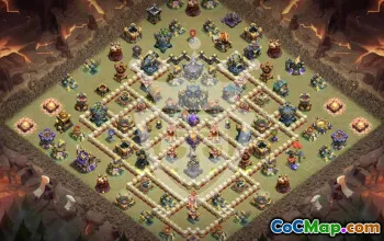 town hall 17, trophy/war base layout #45858
