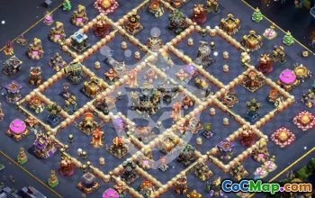 town hall 17, trophy/war base layout #45868