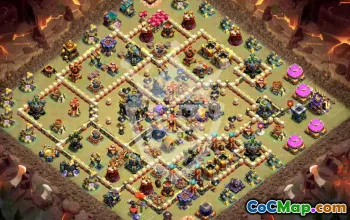 town hall 17, trophy/war base layout #45876