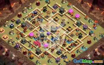 town hall 17, trophy/war base layout #45883