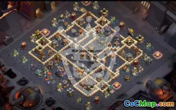 town hall 17, trophy/war base layout #45884