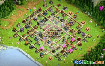 town hall 17, trophy/war base layout #45894