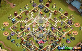 town hall 17, trophy/war base layout #45912