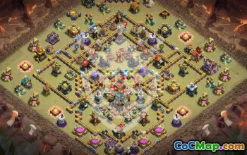 town hall 17, trophy/war base layout #45944