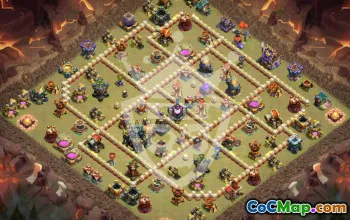 town hall 17, trophy/war base layout #45970