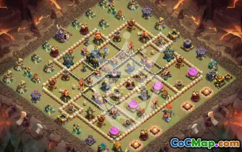 town hall 17, trophy/war base layout #45971