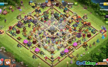 town hall 17, trophy/war base layout #45989