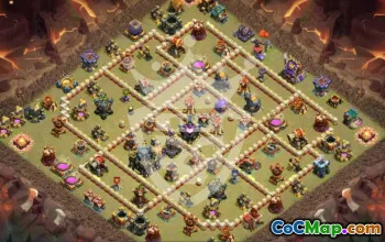 town hall 17, trophy/war base layout #45994