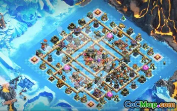 town hall 17, trophy/war base layout #46009