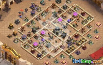 town hall 17, trophy/war base layout #46061