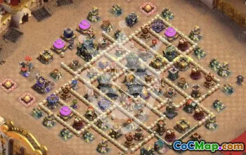 town hall 17, trophy/war base layout #46062