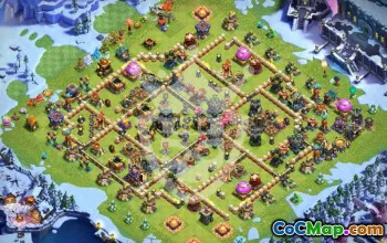 town hall 17, trophy/war base layout #46067