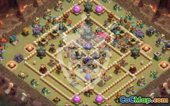 town hall 17, trophy/war base layout #46076