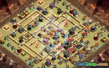town hall 17, trophy/war base layout #46107